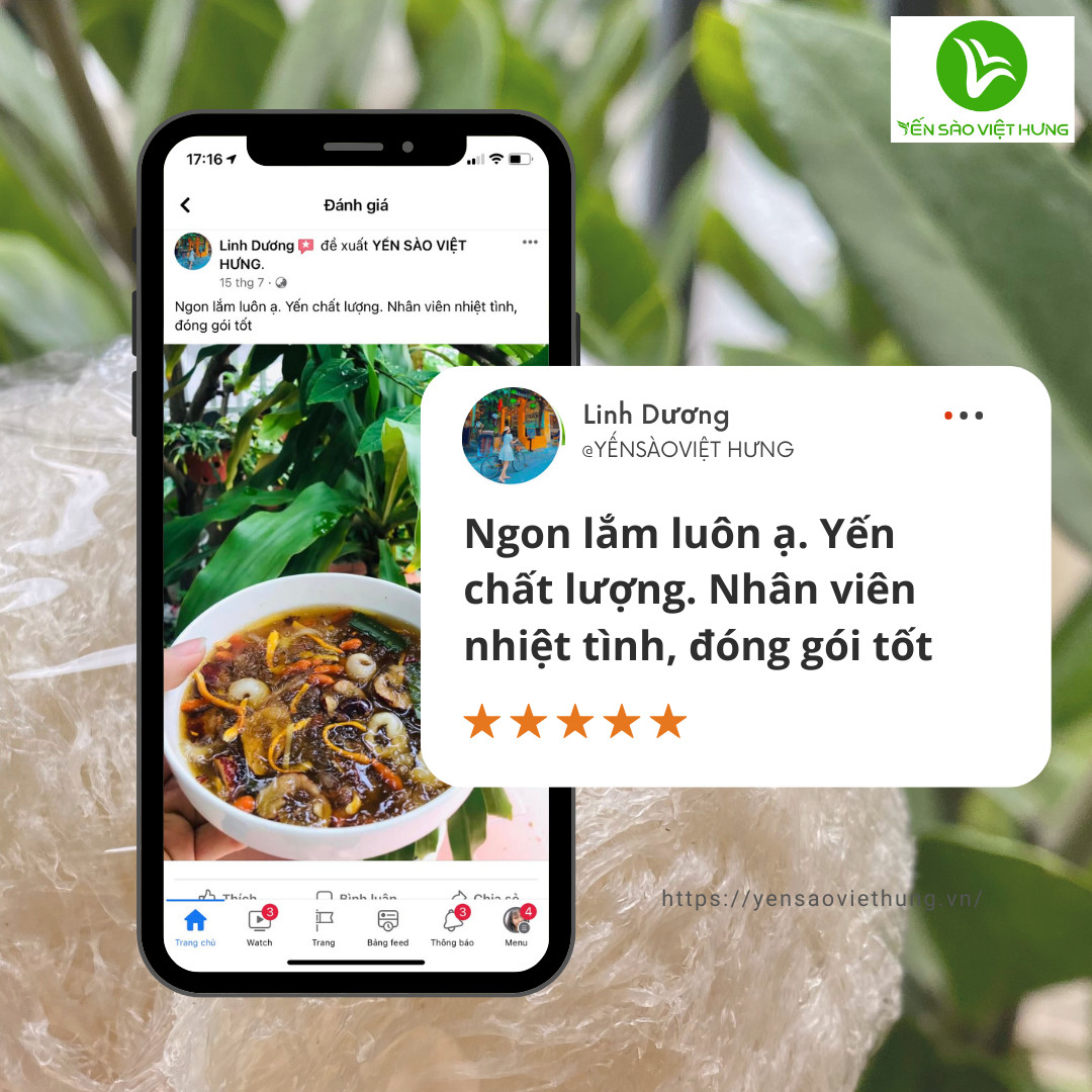 Feedback về sản phẩm yến sào giảm giá của Việt Hưng