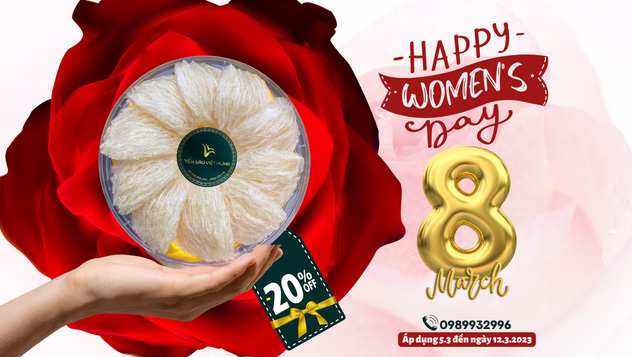 happy womens day giam 20 yen sao viet hung